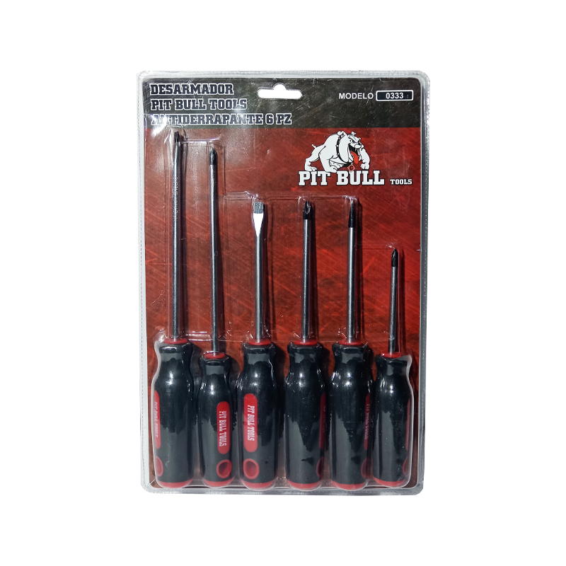 PIT BULL TOOLS ANTI-SLIP SCREWER 6PZ | 0333