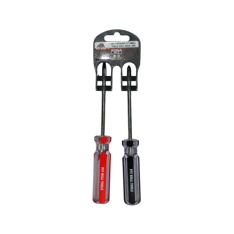 PIT BULL TOOLS BLUE/RED SCREWDRIVER 2PC | 0913