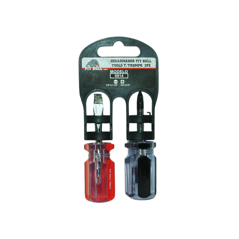 PIT BULL TOOLS SCREWDRIVER WITH SPINDLE 2PC | 0914