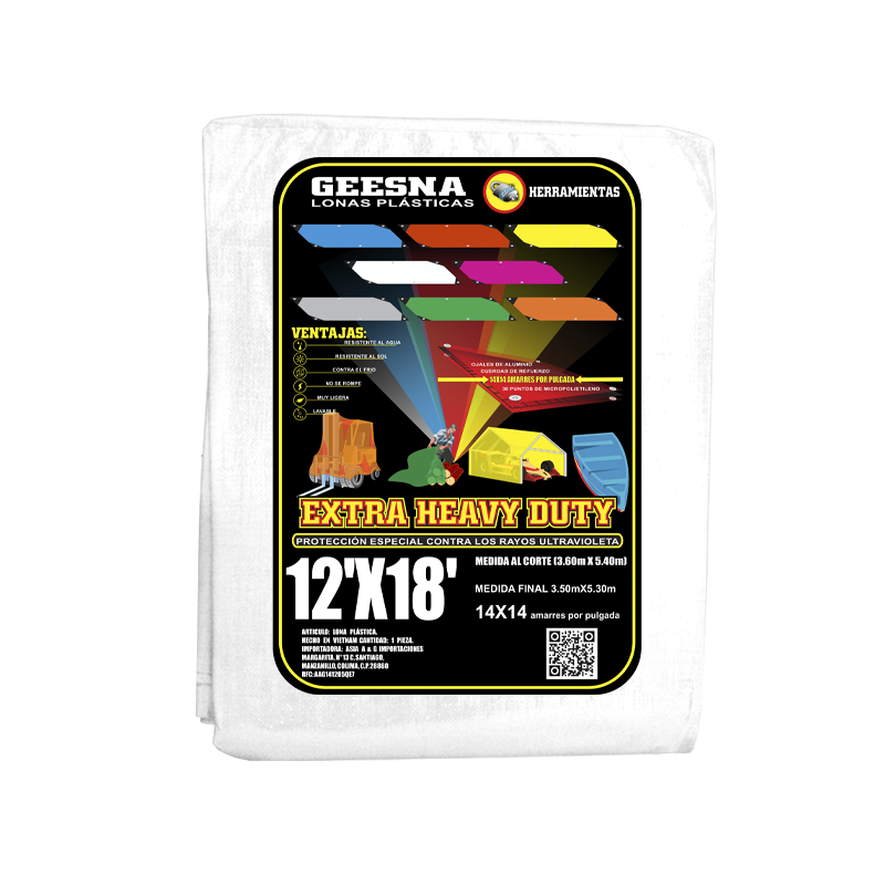 LONA BLCA PES 12X18 ( 3.60X5.40)  GEESNA | 2919