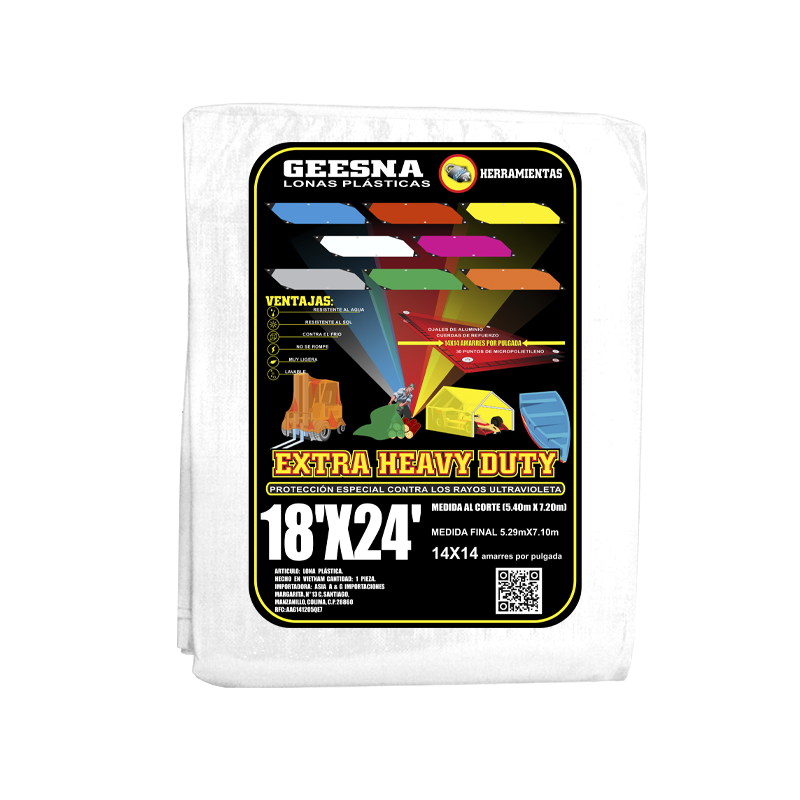LONA BLCA PES 18X24 ( 5.40X7.20)  GEESNA | 2925