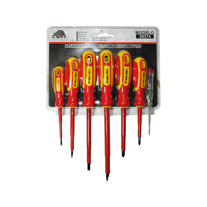 PIT BULL TOOLS INSULATED SCREWDRIVER SET 7 PCS | 30374