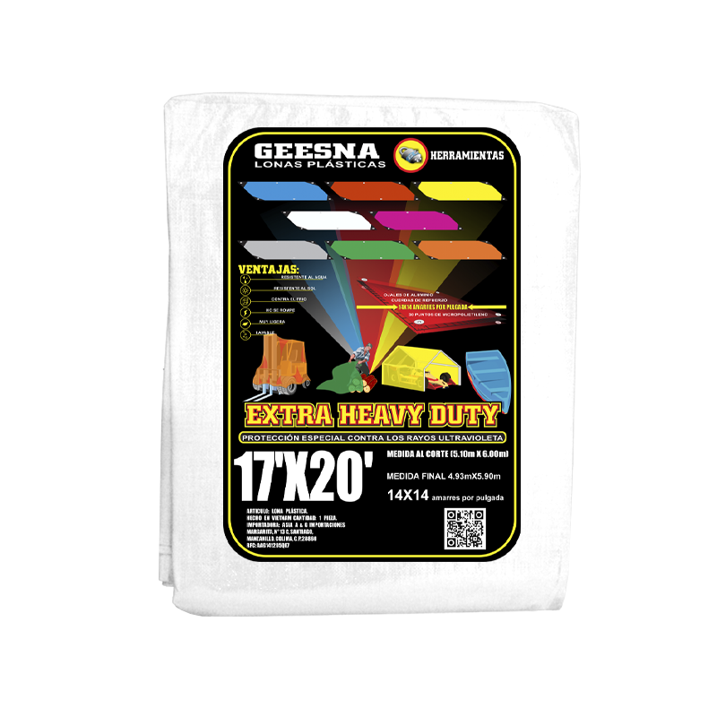 LONA BLCA PES 17X20 ( 5.10X6.00)  GEESNA | 33017