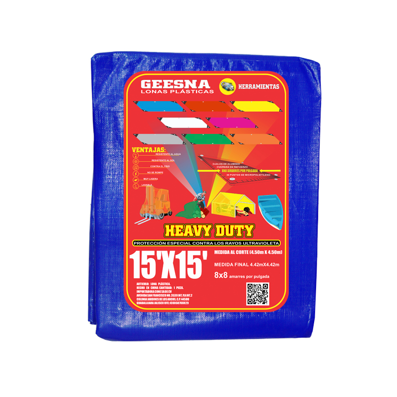 LONA AZUL LIG 15X15  ( 4.50X4.50)  GEESNA | 33199