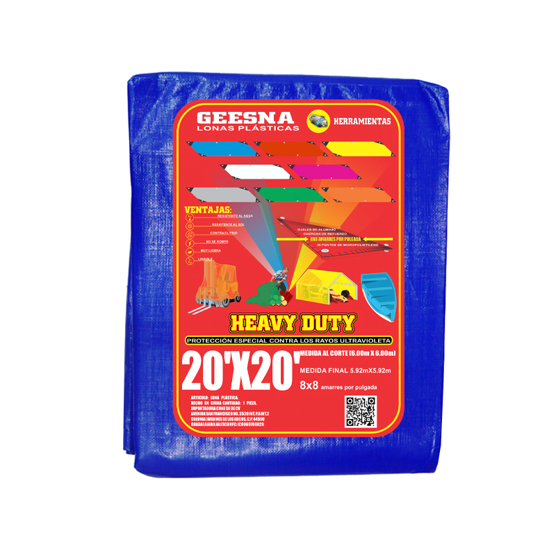 LONA AZUL LIG 20X20  ( 6.00X6.00)  GEESNA | 33202