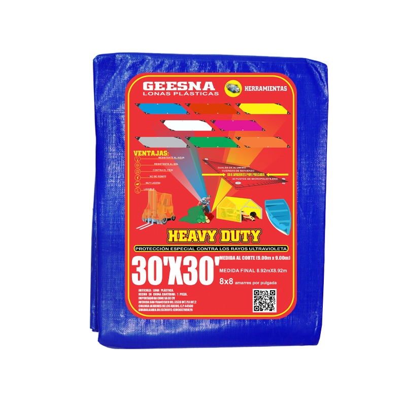 LONA AZUL LIG 30X30  ( 9.00X9.00)  GEESNA | 33230
