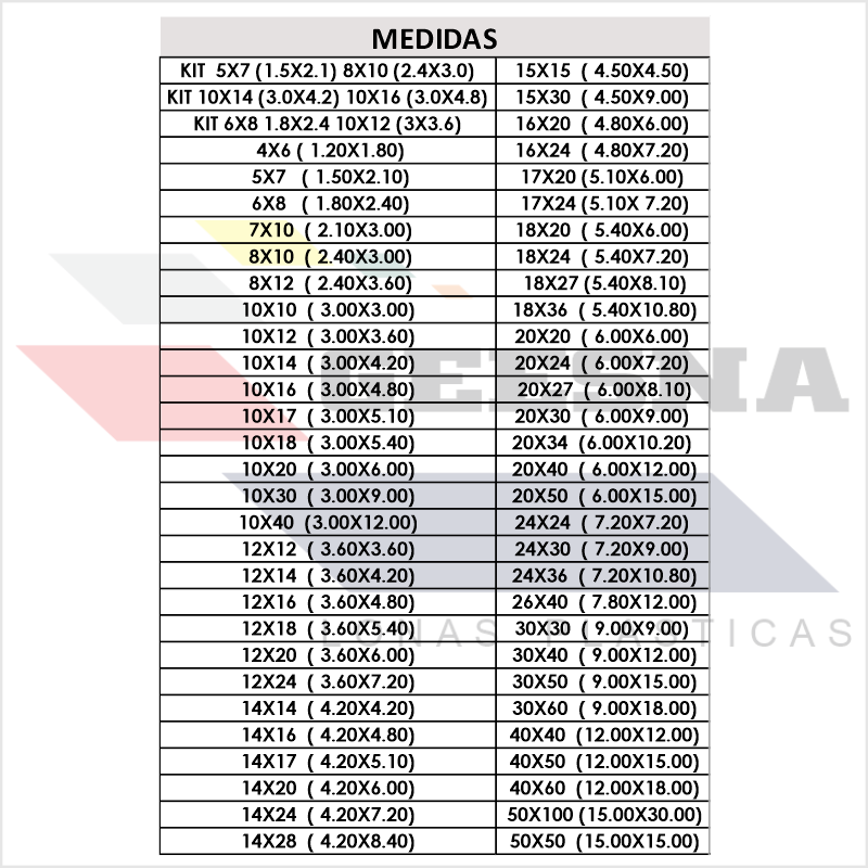 LONA AZUL LIG 10X40  (3.00X12.00)  GEESNA | 33249