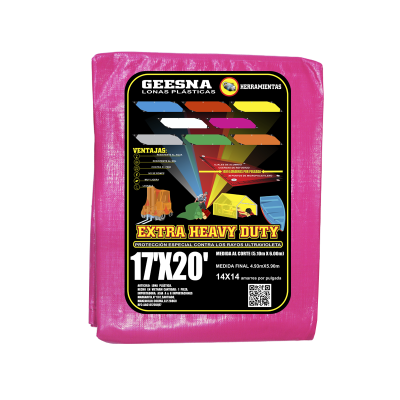 LONA ROSA PES 17X20 ( 5.10X6.00)  GEESNA | 33275