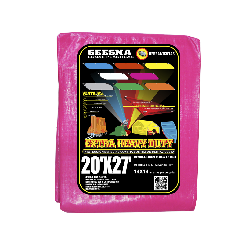 LONA ROSA PES 20X27 ( 6.00X8.10)  GEESNA | 33278
