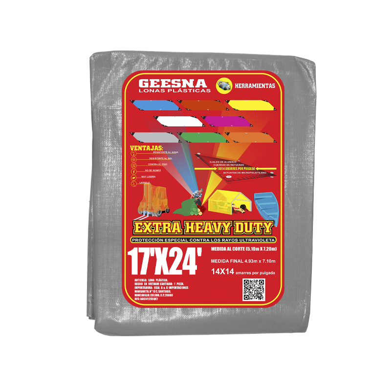 LONA GRNG PES 17X24 ( 5.10X7.20)  GEESNA | 33295