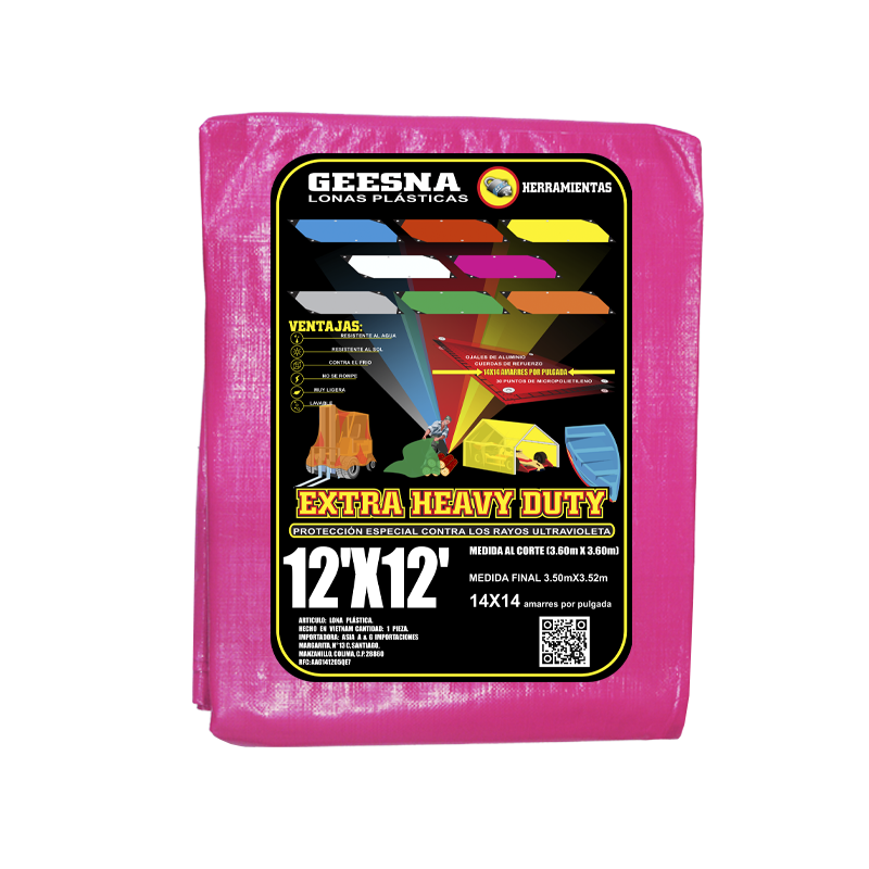 LONA ROSA PES 12X12 (3.60X3.60) GEESNA | 33480