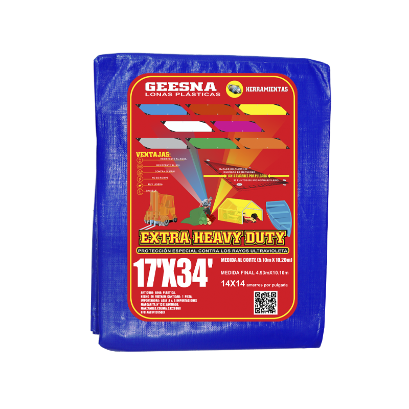 LONA AZUL PES 17X34  (5.18X10.20) GEESNA | 33571