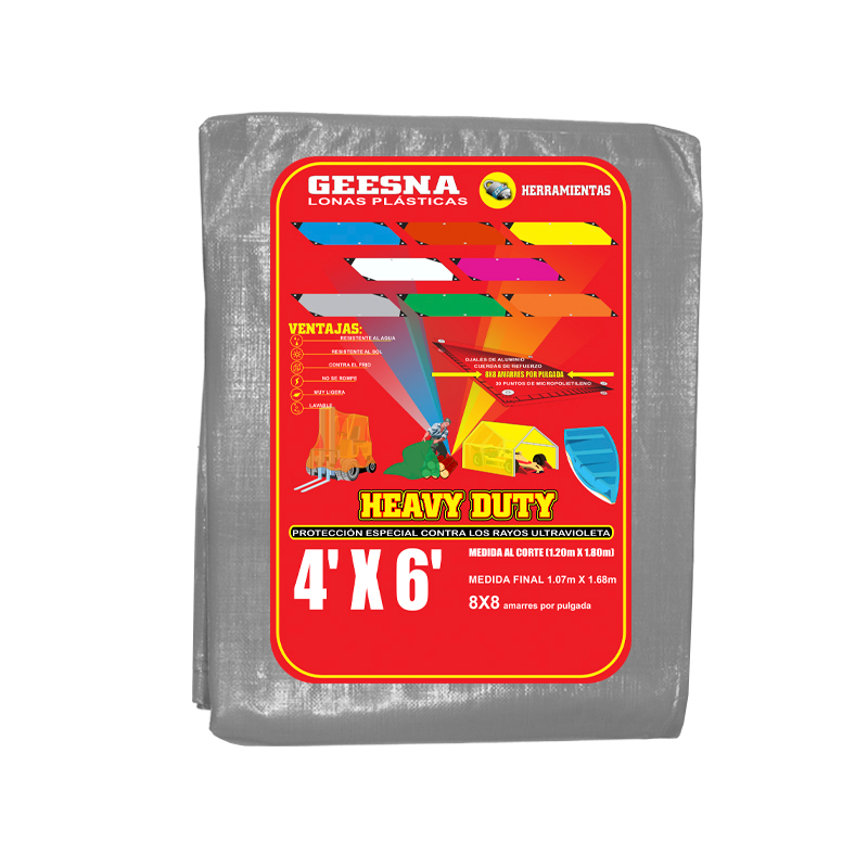 LONA GRIS LIG  4X6 ( 1.20X1.80)  GEESNA | 33708