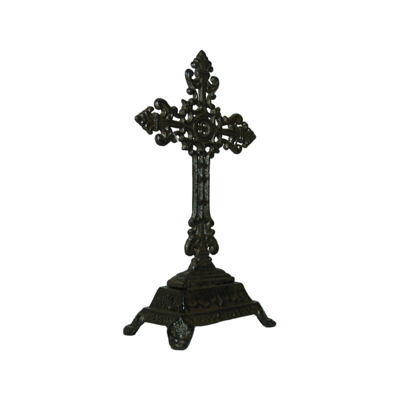 Brown Pedestal Cross Ornament 1 | 33883 | CR27004