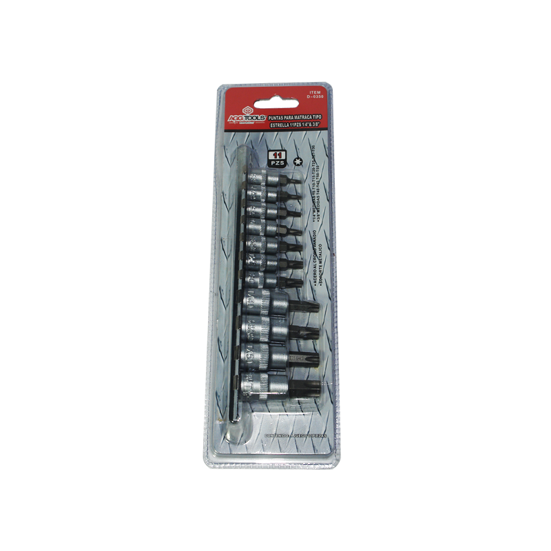 AGG SOCKET TIP TORX TAMPERS 11 PCS 1/4-3/8 | 34012