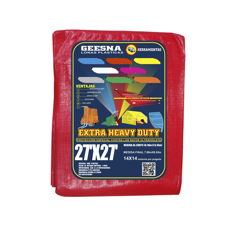RED CANVAS PES 27X27 (8.10X8.10) GEESNA | 34118