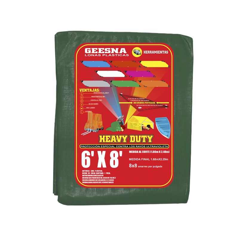 LONA VERD LIG  6X8 ( 1.80X2.40)  GEESNA | 4044
