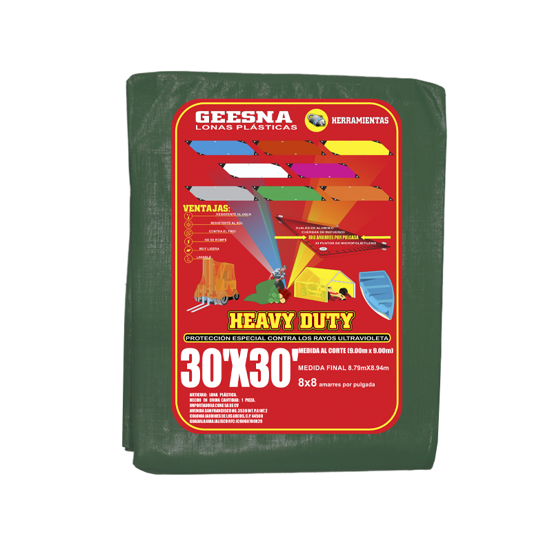 LONA VERD LIG 30X30 ( 9.00X9.00)  GEESNA | 4072