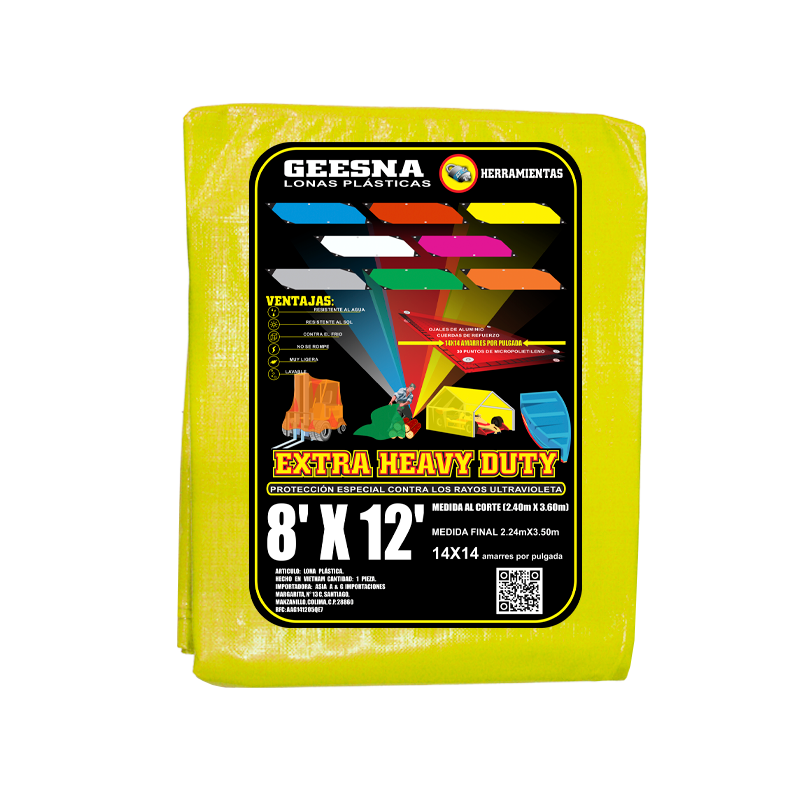 LONA AMAR PES  8X12 (2.40X3.60)  GEESNA | 4864