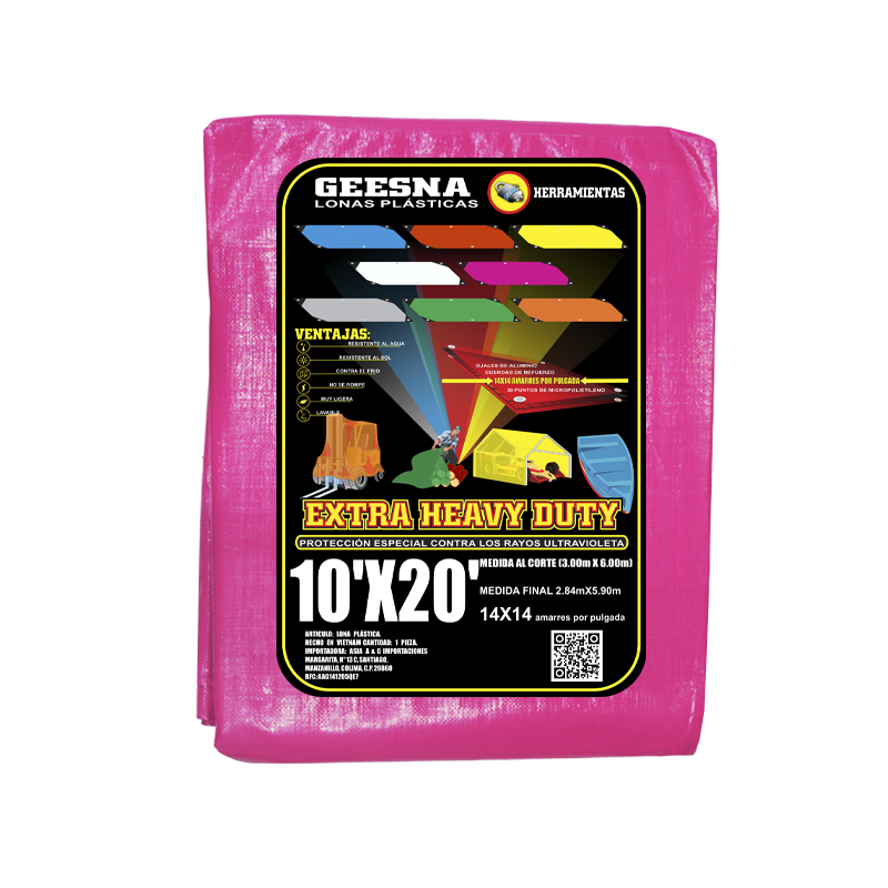 LONA ROSA PES 10X20 ( 3.00X6.00)  GEESNA | 5652