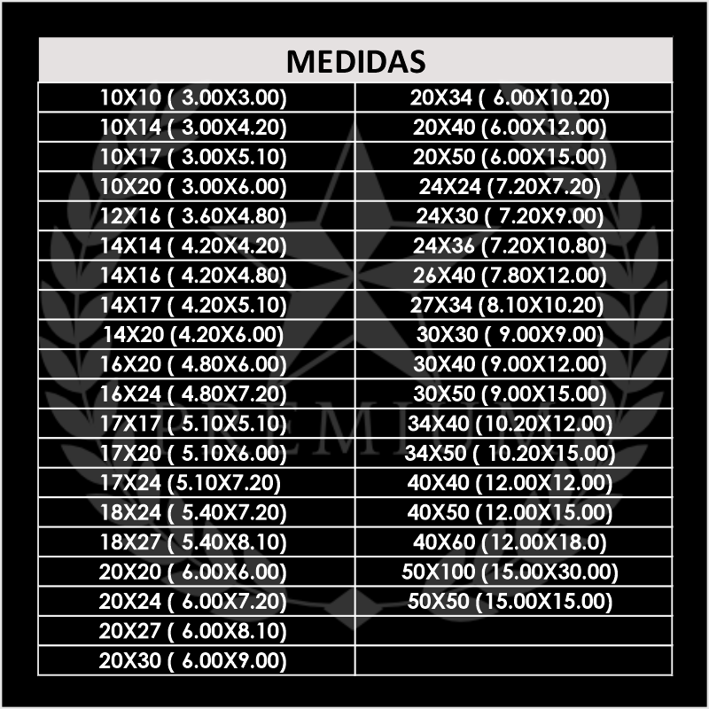 LONA AMAR 220G 17X20 ( 5.10X6.00) GEESNA | 60117
