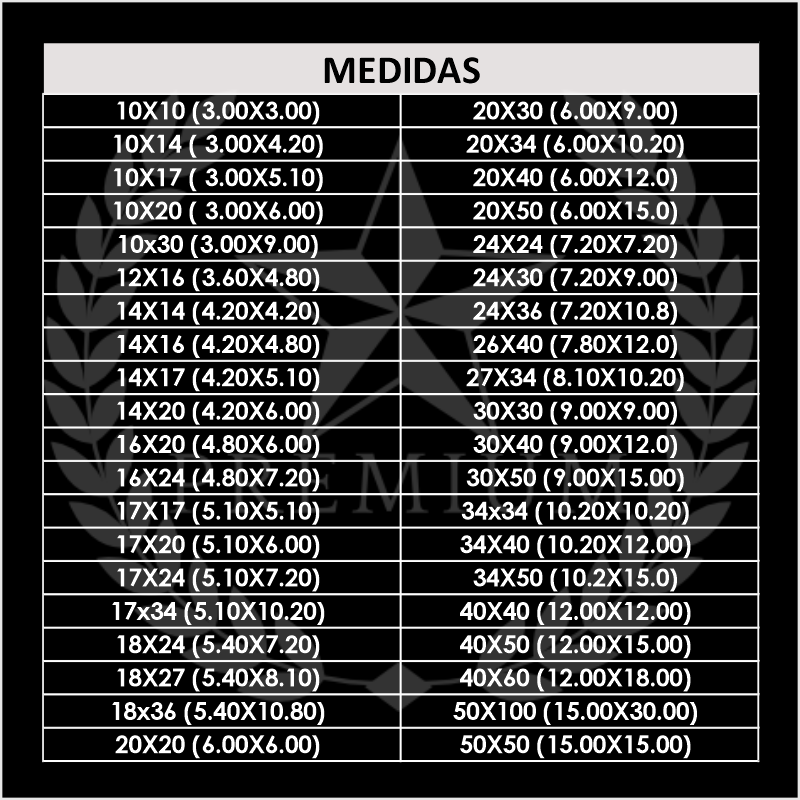 LONA AZGR 220G 10X10 (3.00X3.00) GEESNA | 60131