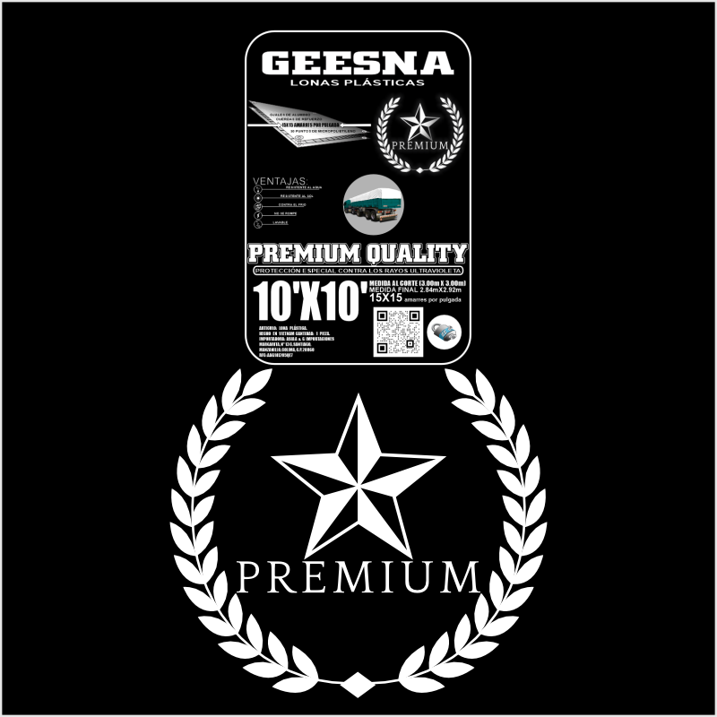 LONA BLCA 220G 10X10 ( 3.00X3.00) GEESNA | 60156