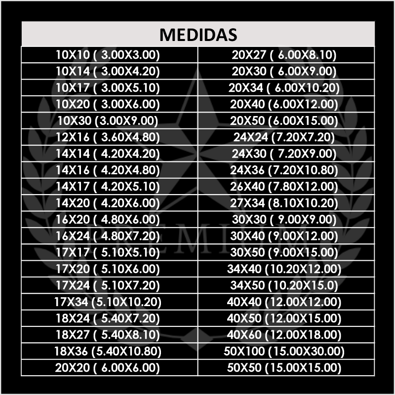 LONA BLCA 220G 14X14 ( 4.20X4.20) GEESNA | 60160