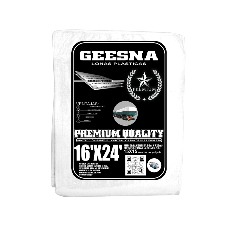 LONA BLCA 220G 16X24 ( 4.80X7.20) GEESNA | 60165