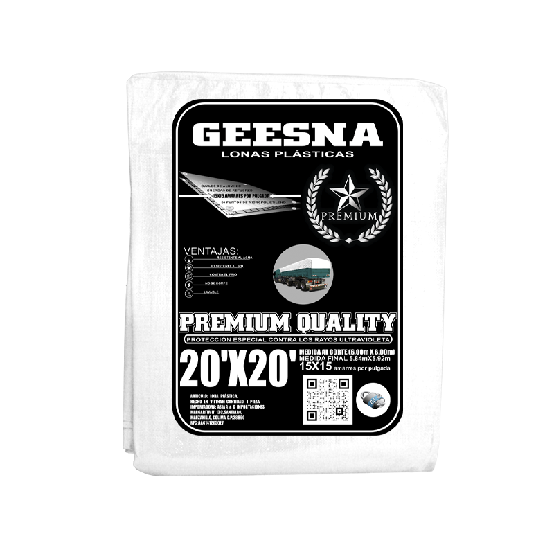 LONA BLCA 220G 20X20 ( 6.00X6.00) GEESNA | 60169