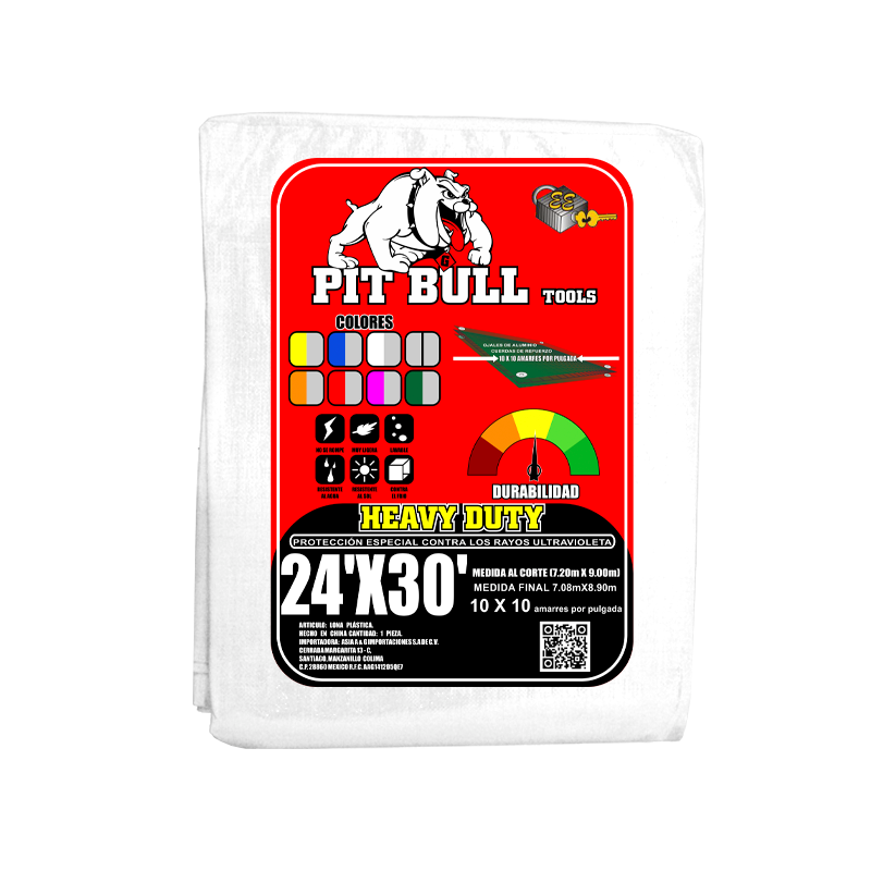 LONA PIT BULL BL-GR 110G 24X30 (7.20X9.00) | 60529