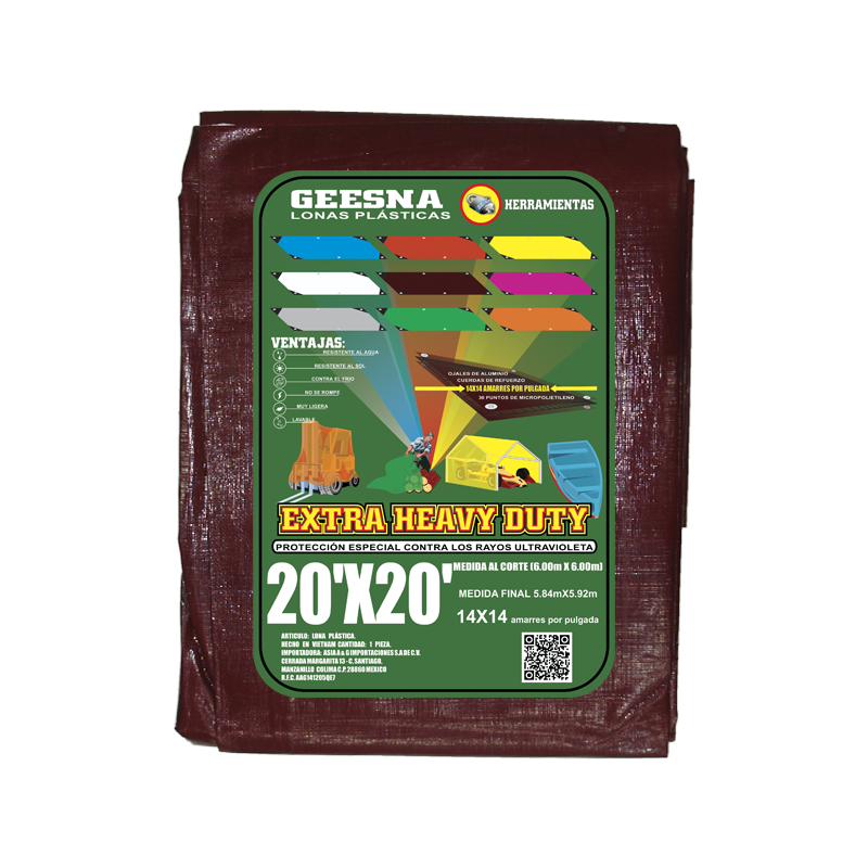 LONA MARRON PES 20X20 (6.00X6.00)  GEESNA | 60784
