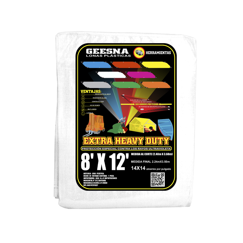 LONA BLCA PES  8X12 ( 2.40X3.60)  GEESNA | 8155