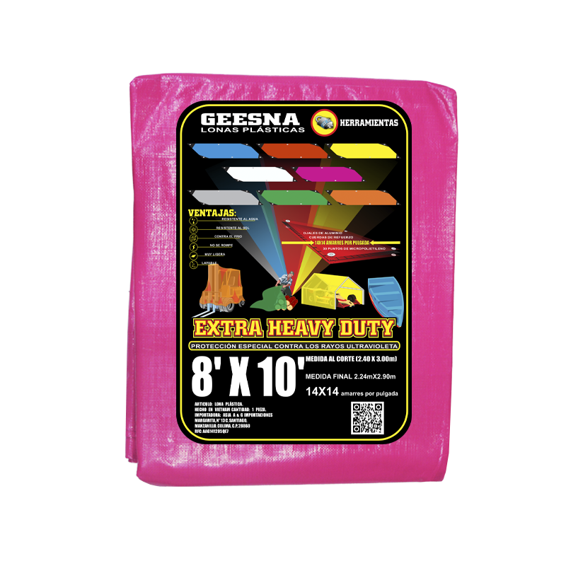 LONA ROSA PES  8X10 ( 2.40X3.00)  GEESNA | 8260