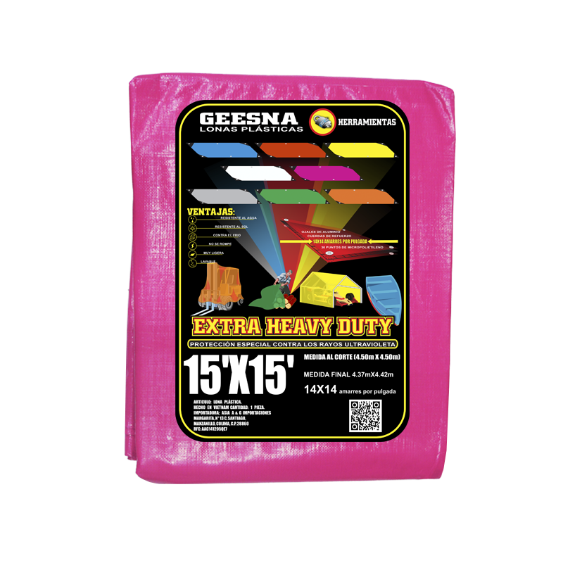 LONA ROSA PES 15X15 ( 4.50X4.50) GEESNA | 8342