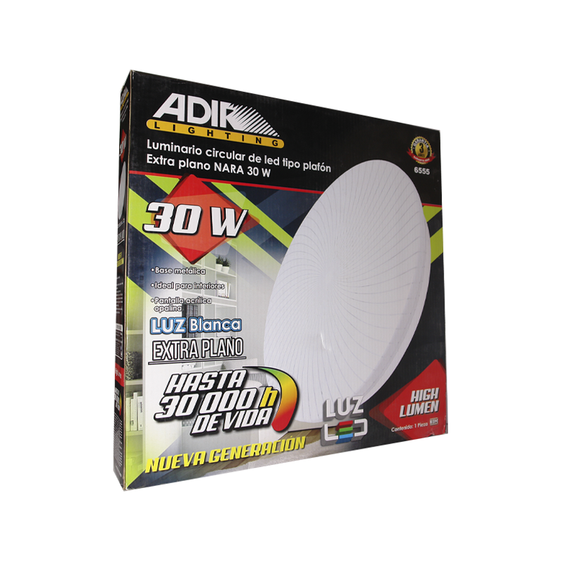 LUM ADIR NARA T/PLAF CIR FLAT LED 30W | A6555