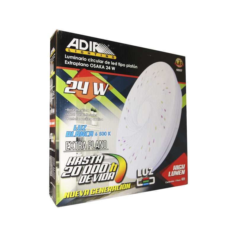 LUM ADIR OSAKA T/PLAF CIR FLAT LED 24 W | A6557